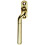 Loops Cranked Locking Window Espagnolette Handle Left Handed 110mm Polished Brass 1