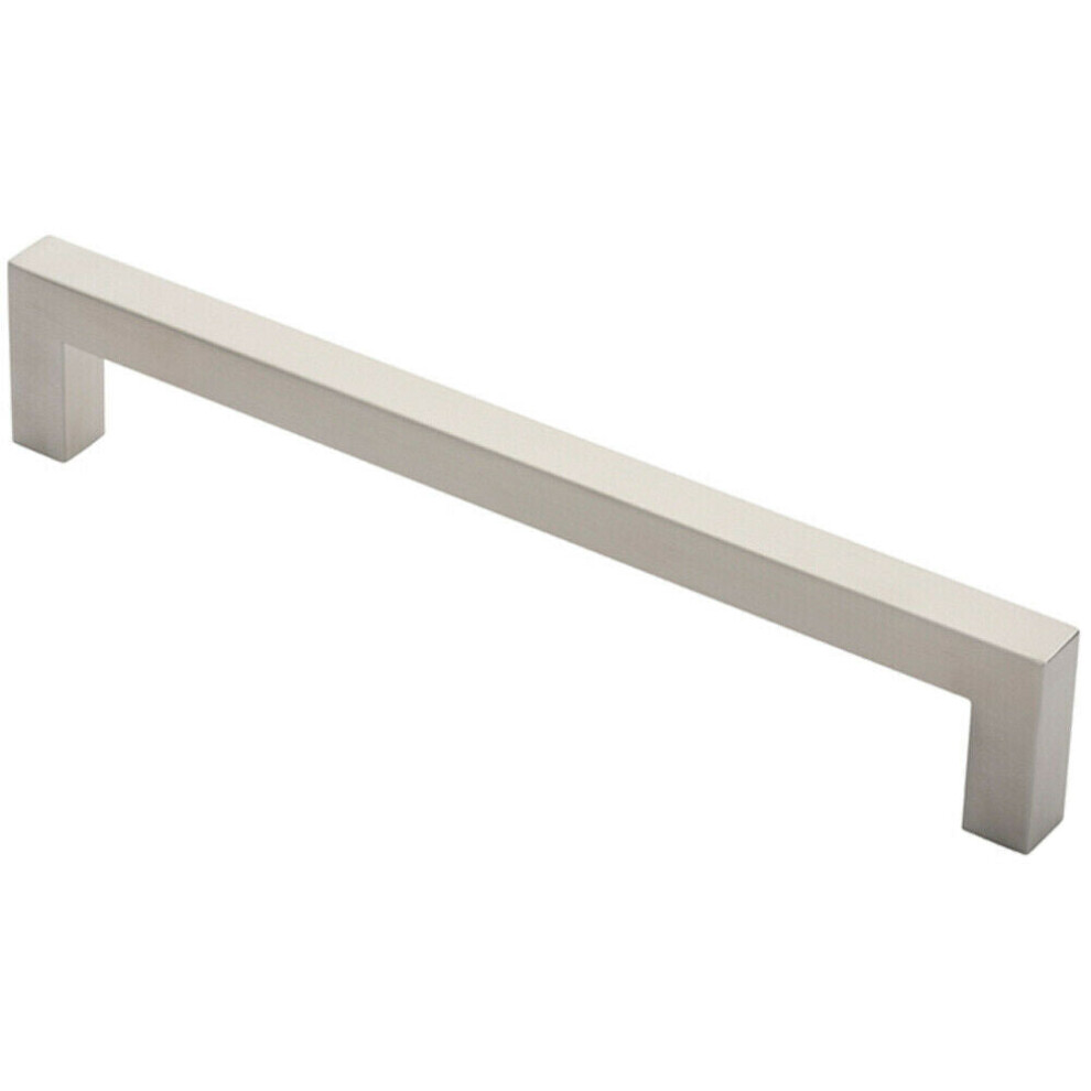 Square Mitred Door Pull Handle 319 X 19Mm 300Mm Fixing Centres Satin Steel 5056492575279