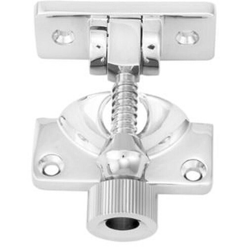 Loops Brighton Pattern Sprung Sash Fastener 60 x 25mm Fixing Plate Satin Chrome
