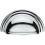 Loops Victorian Cup Pull Handle Polished Chrome 92 x 46mm 76mm Fixing Centres 1