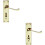 Loops 2x PAIR Victorian Scroll Handle on Bathroom Backplate 155 x 41mm Polished Brass 1