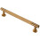 Loops Knurled Bar Door Pull Handle 190 x 13mm 160mm Fixing Centres Satin Brass 1