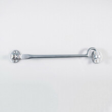 Heavy Duty Cabin Hook & Eye Satin Chrome 254mm Arm Cabinet Hatch Lock