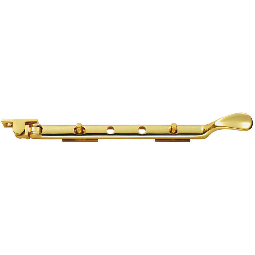 Loops Victorian Casement Window Stay 300Mm Length 2 Pins Included Polished Brass