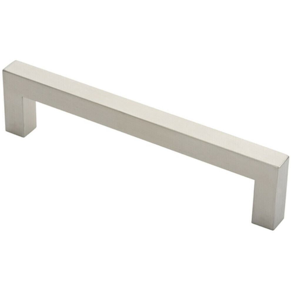 Square Mitred Door Pull Handle 244 X 19Mm 225Mm Fixing Centres Satin Steel 5056492575262