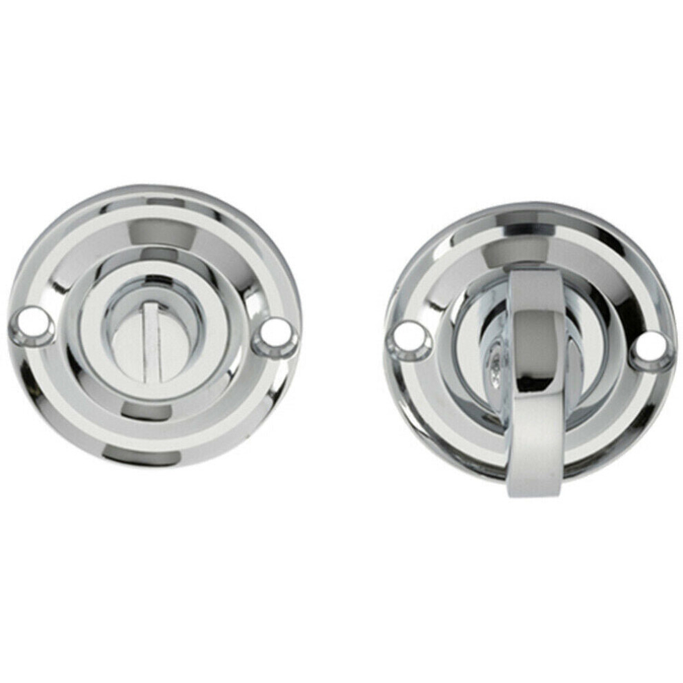 Small Bathroom Thumbturn Lock And Release Handle 67mm Spindle Polished Chrome