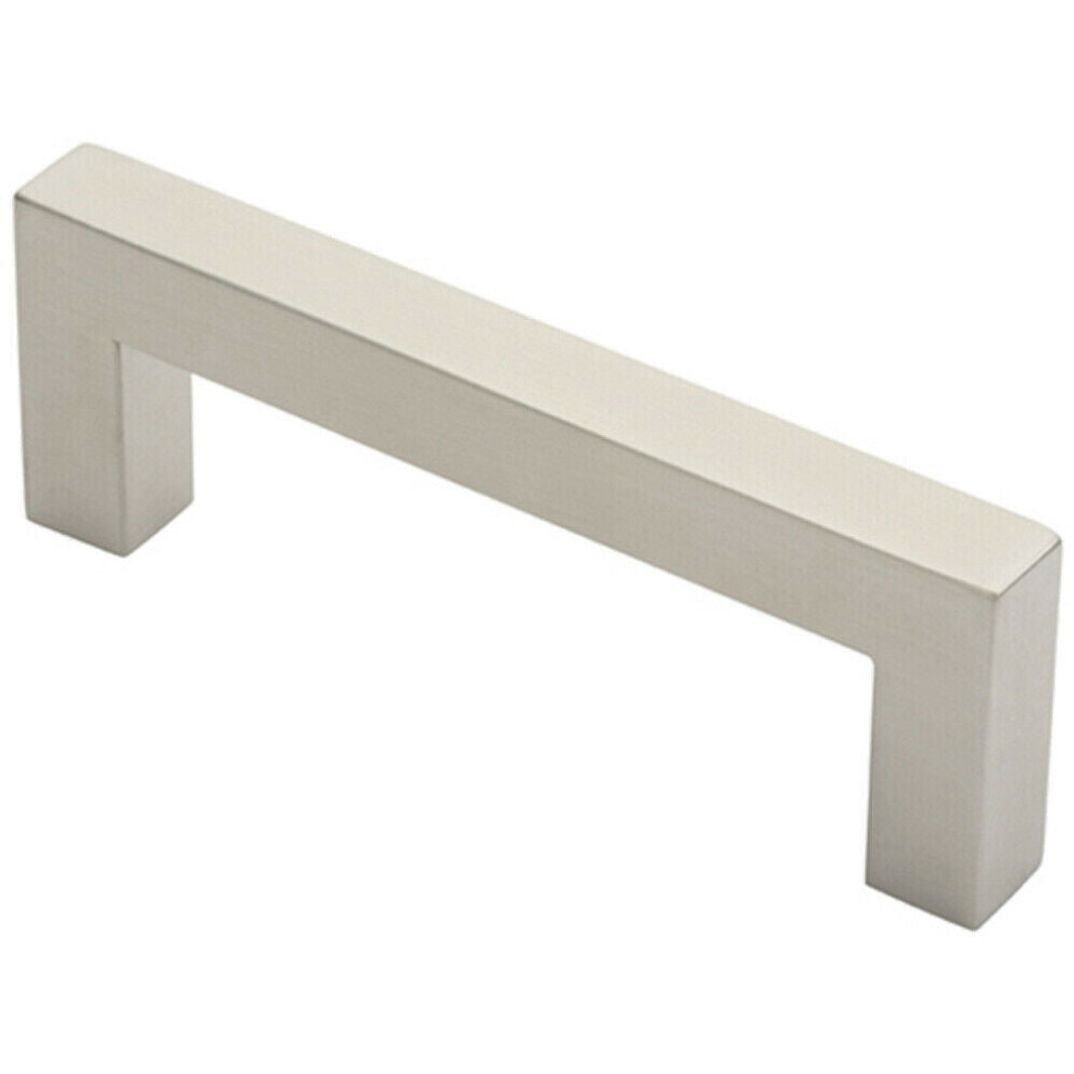 Loops Square Mitred Door Pull Handle 169 X 19Mm 150Mm Fixing Centres Satin Steel