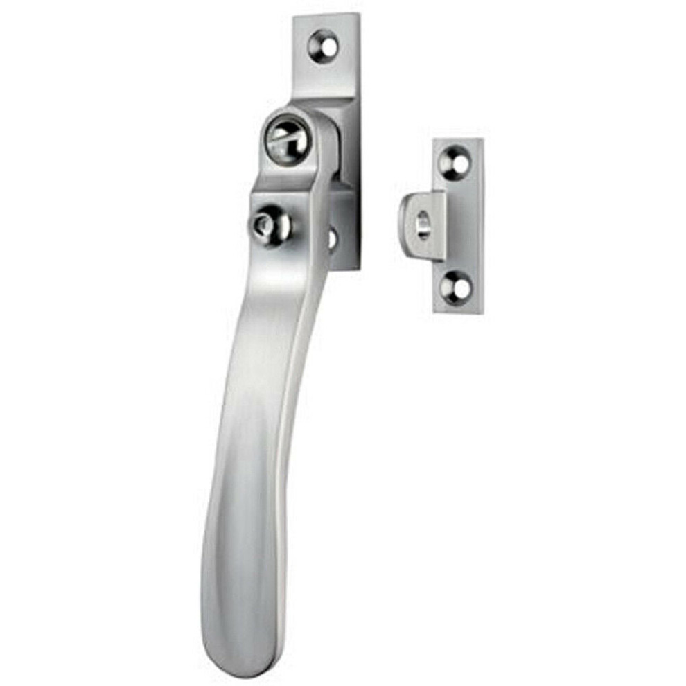 Loops Lockable Victorian Casement Window Fastener 57Mm X 13Mm Satin Chrome