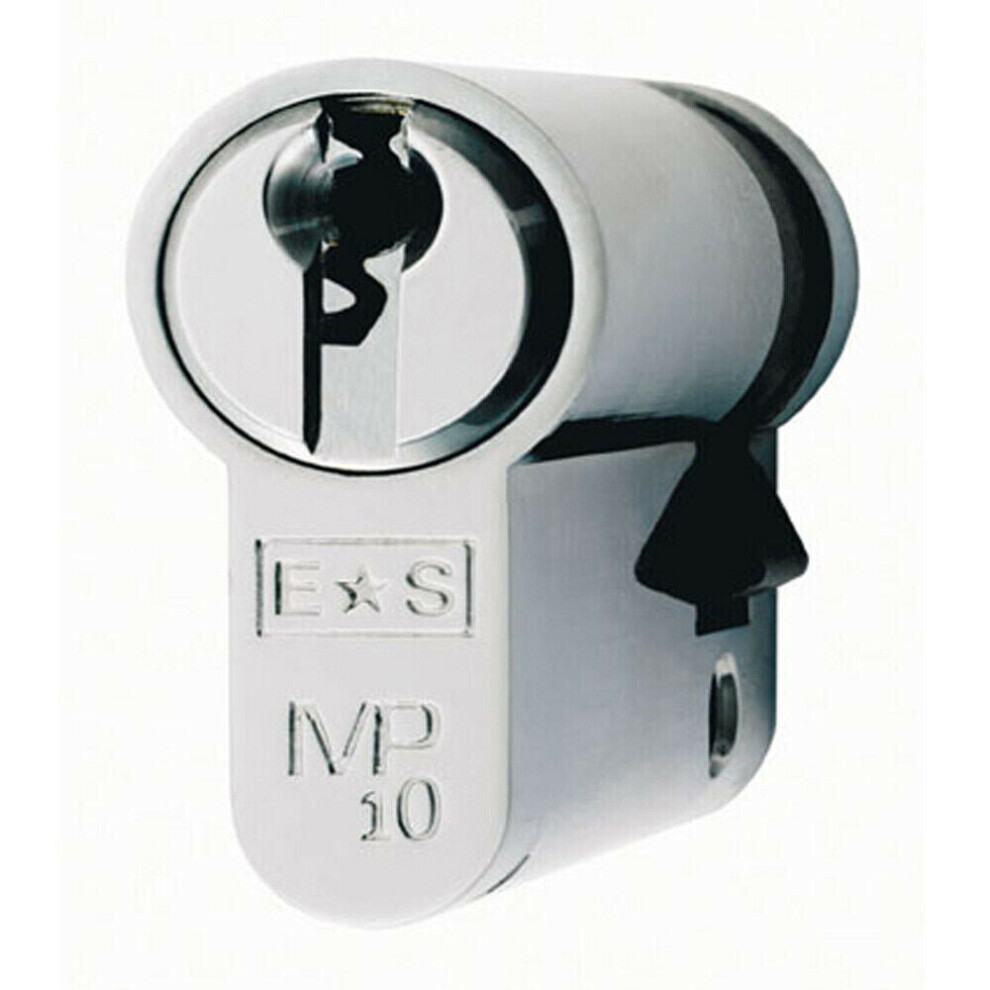 42mm Euro Single Cylinder Lock Keyed Alike 10 Pin Polished Chrome Door Lock