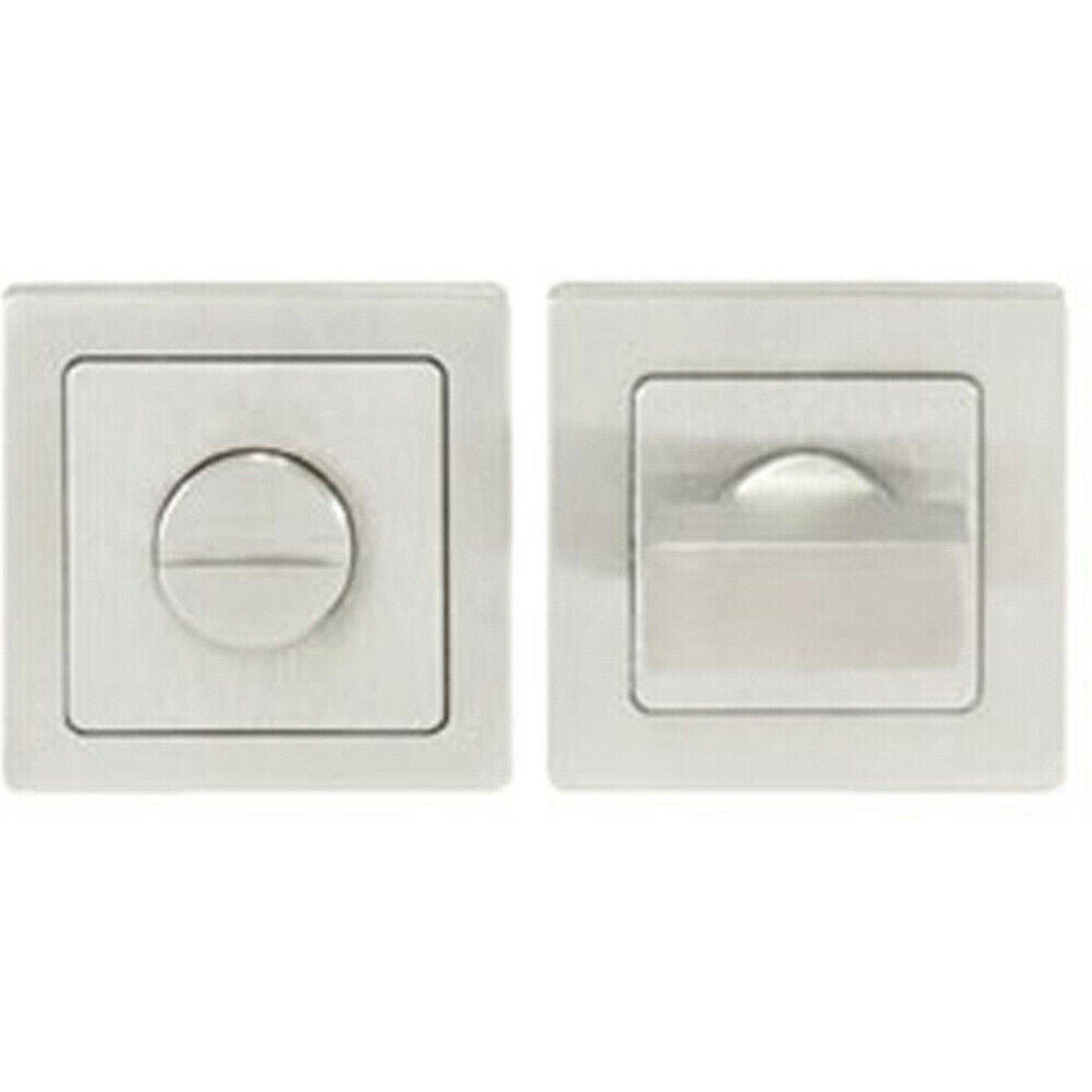 Loops Thumbturn Lock And Release Handle Concealed Fix Square Rose Satin Steel