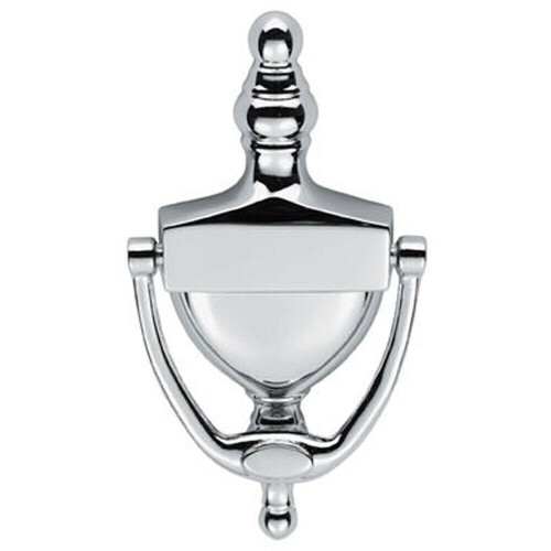 Loops Large Urn Shaped Front Door Knocker 97mm Fixing Centres Polished Chrome