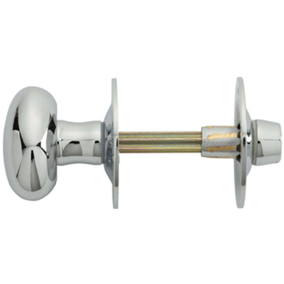 Oval Thumbturn Lock With Coin Release Handle On 36mm Rose Polished Chrome