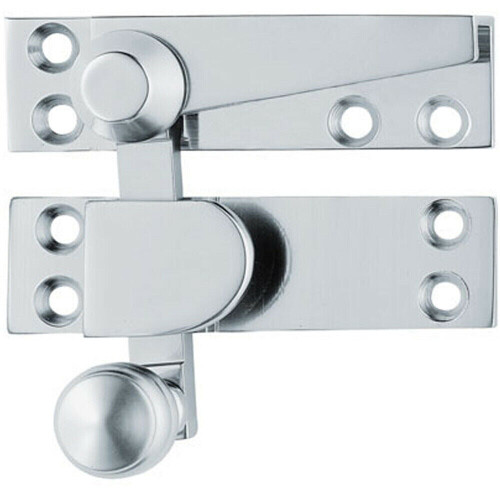 Loops Quadrant Arm Sash Window Fastener 70 x 20mm 35mm Projection Polished Chrome