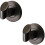 Loops 2x Single Bathroom Robe Hook on Concealed Fix Rose 44.5mm Proj Matt Black 1