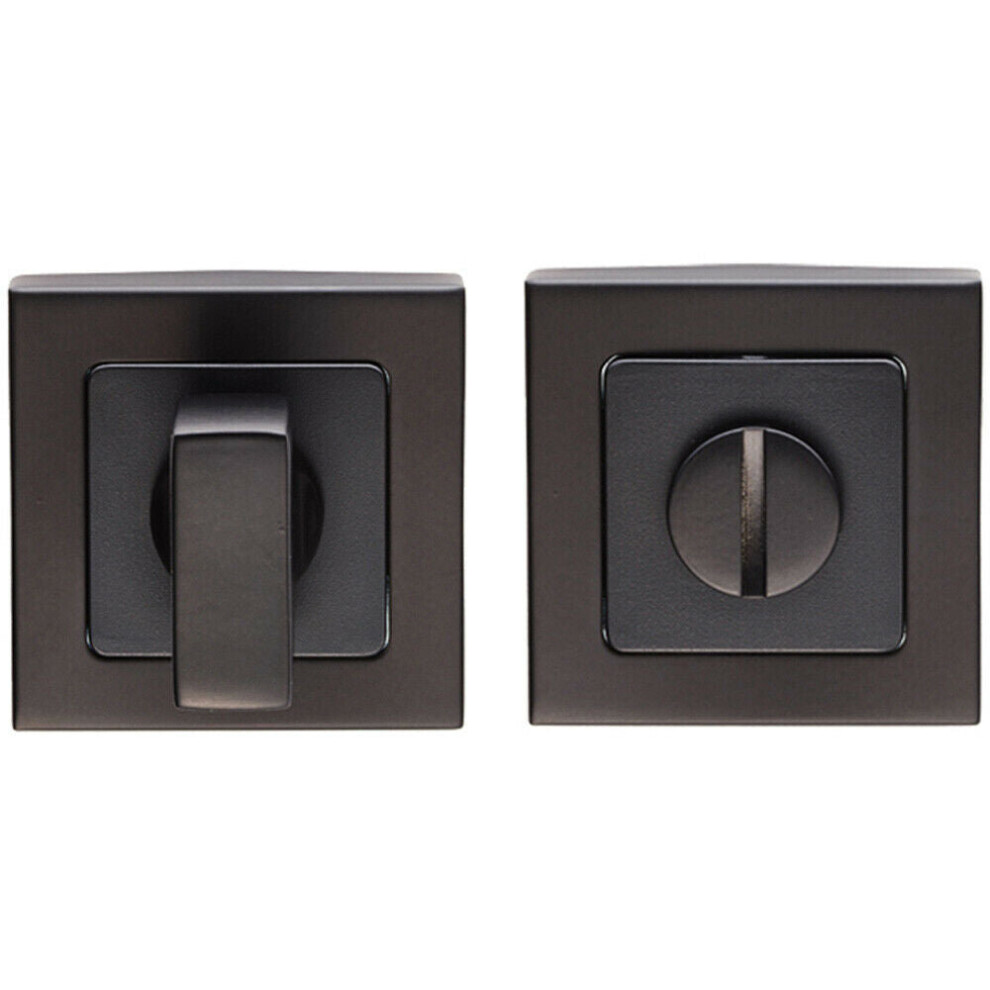 Thumbturn Lock and Release Handle Concealed Fix Square Rose Matt Black