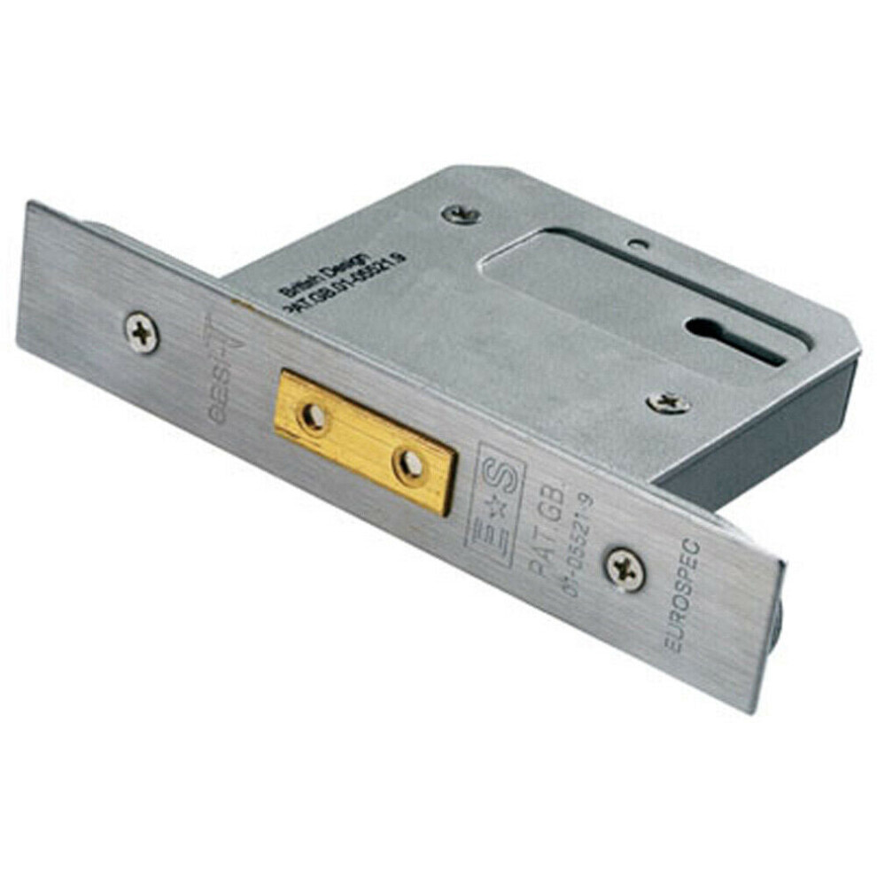 64mm Euro Profile 5 Lever Deadlock Satin Stainless Steel Door Security Latch-image-OPC-P8WJY9J-NEW