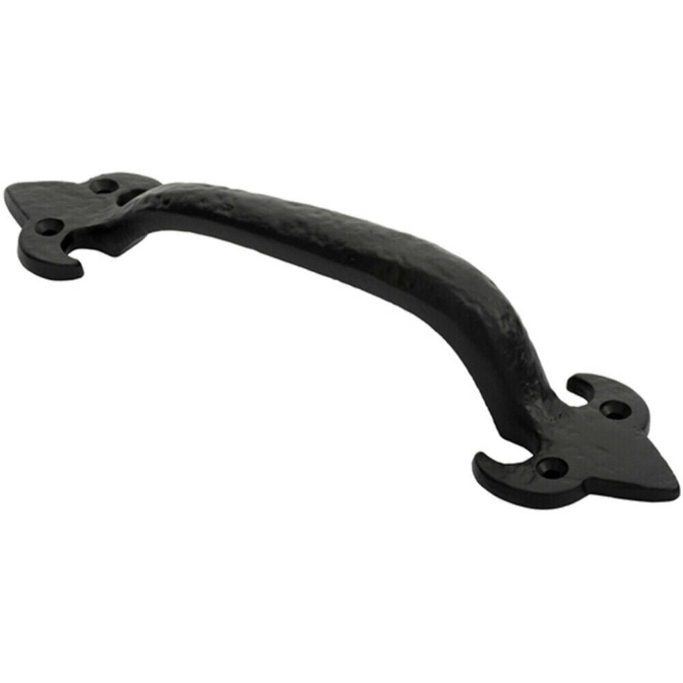 Traditional Forged Iron Pull Handle 230 X 56Mm Black Antique Door Handle