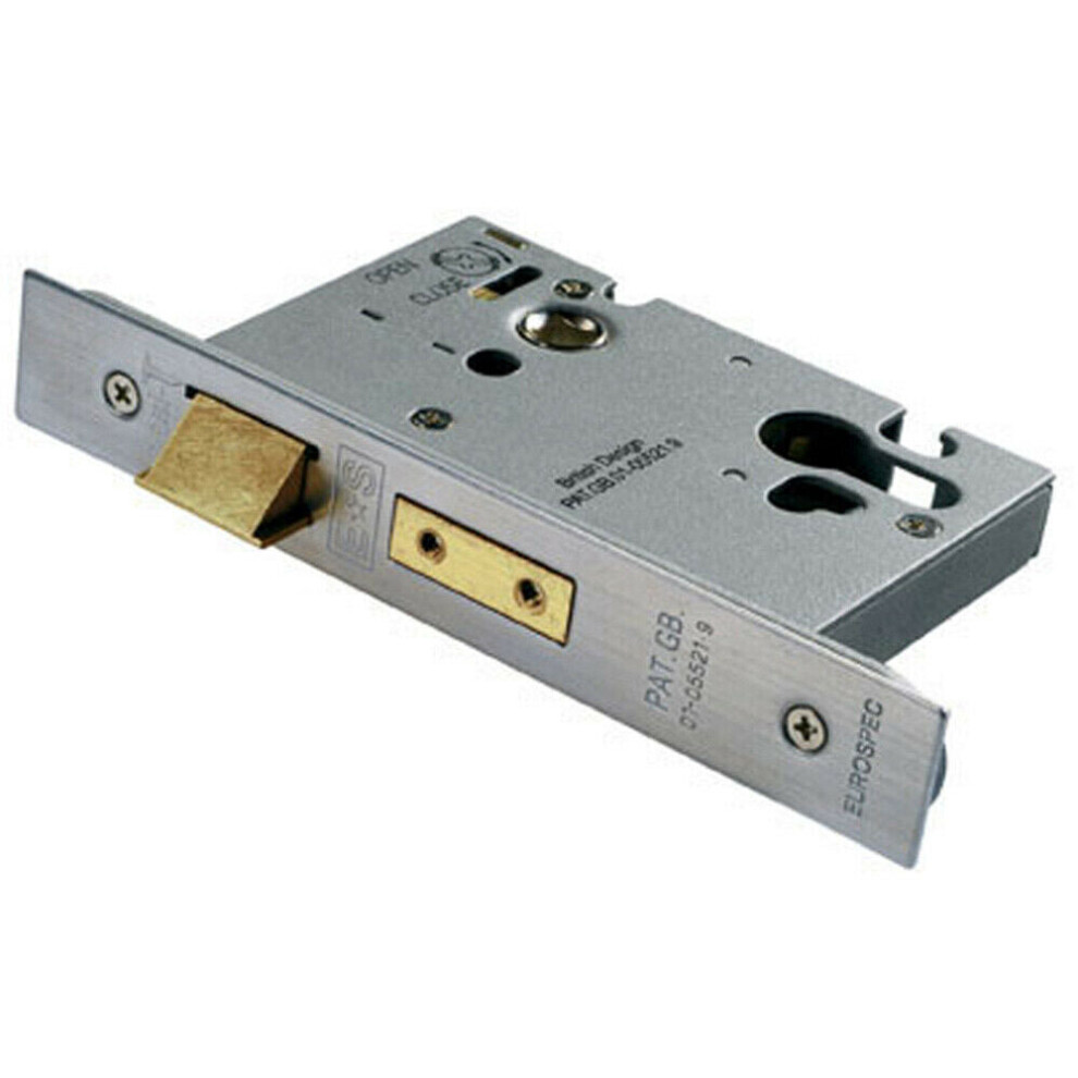 Euro Profile Architectural Sashlock 64mm Satin Stainless Steel Door Latch