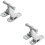 Loops 2x Window T Handle Fastener 57 x 19mm Satin Chrome Cabinet Door Lock 1