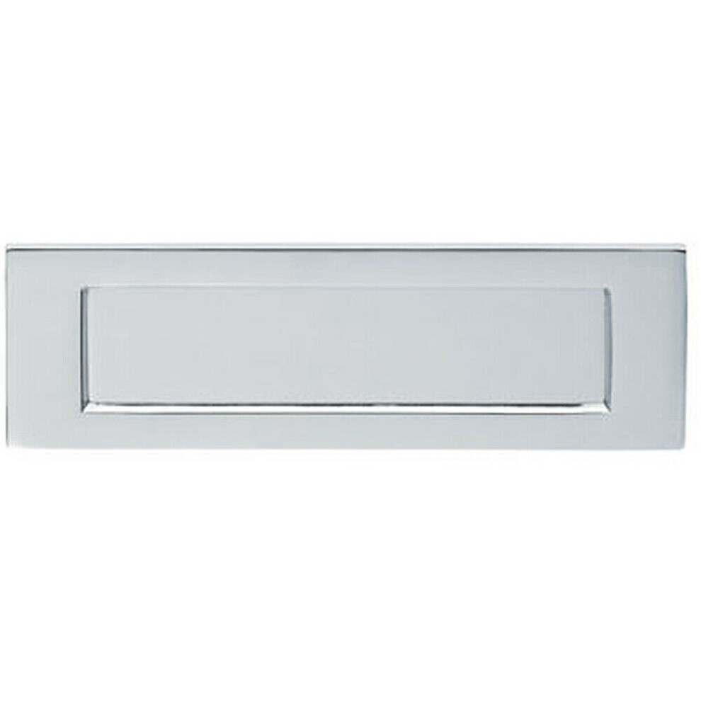 Loops Inward Opening Letterbox Plate 220Mm Fixing Centres 255 X 80Mm Polished Chrome