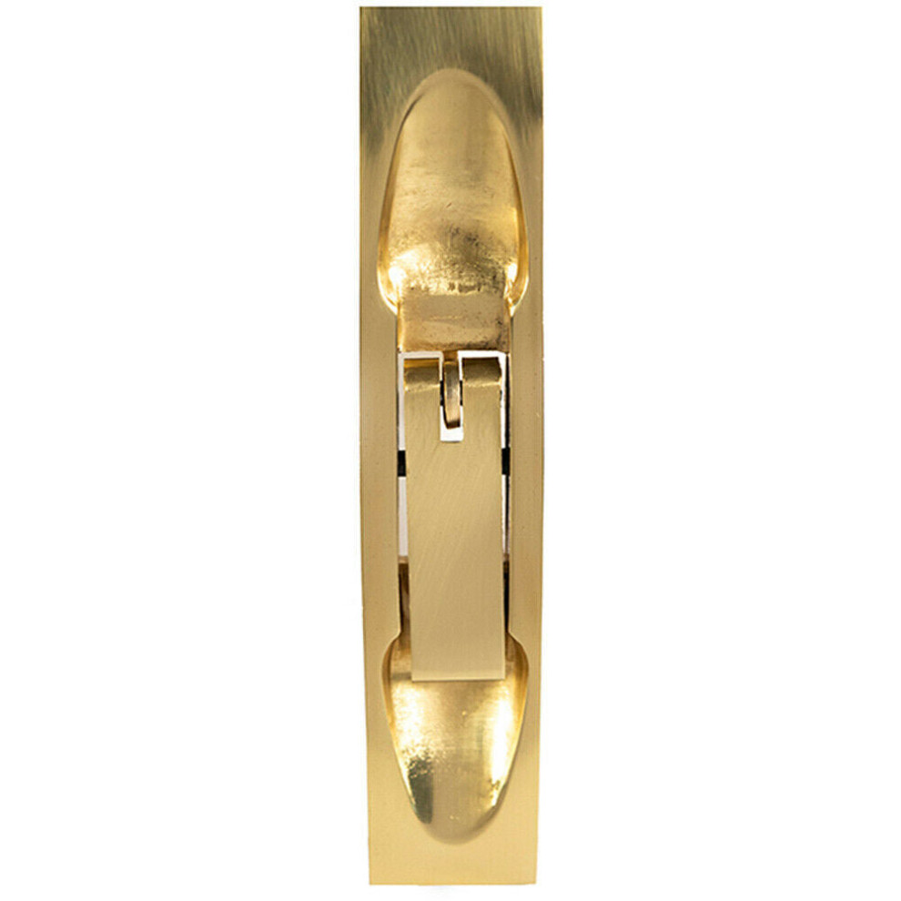 Loops Lever Action Flush Door Bolt With Flat Keep Plate 254 X 20Mm Polished Brass