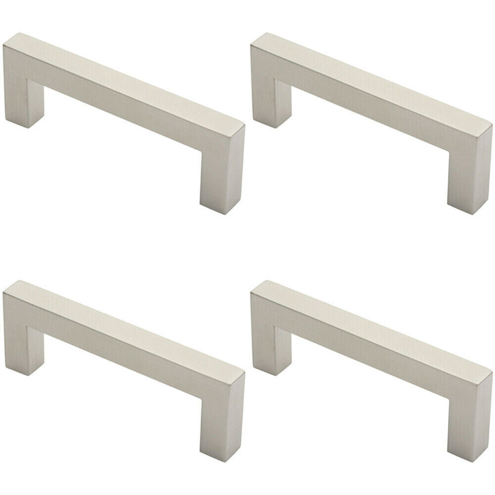 Loops 4X Square Mitred Door Pull Handle 169 X 19Mm 150Mm Fixing Centres Satin Steel