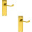 Loops 2x PAIR Victorian Scroll Lever on Sweedor Latch Backplate 150 x 43mm Brass 1