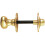Loops Oval Thumbturn Lock With Coin Release Handle On 36mm Rose Polished Brass 1