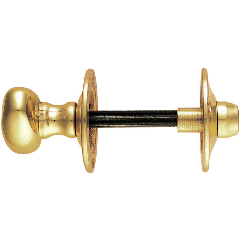 Oval Thumbturn Lock With Coin Release Handle On 36mm Rose Polished Brass