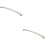 Loops 2x Curved Bow Pull Handle 338 x 25mm 320mm Fixing Centres Satin Nickel 1