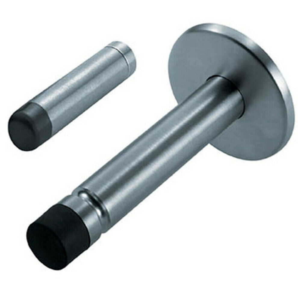 Loops Coat Hook On Concealed Fix Rose Rubber Tip 93Mm Projection Satin Steel