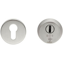 4 Star Security Escutcheons Set Suits BS Euro Cylinder Locks Satin Steel