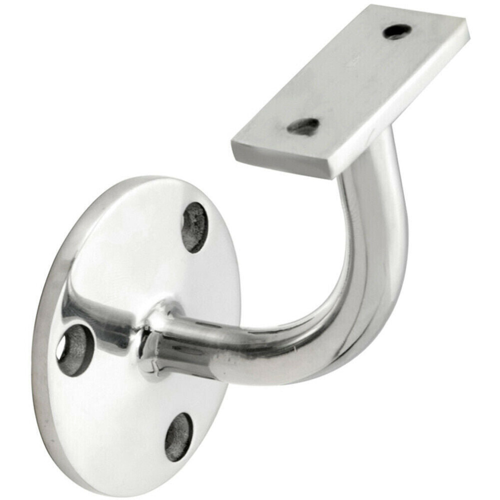 Heavyweight Handrail Bannister Bracket 80Mm Projection Polished Chrome 5056492569032