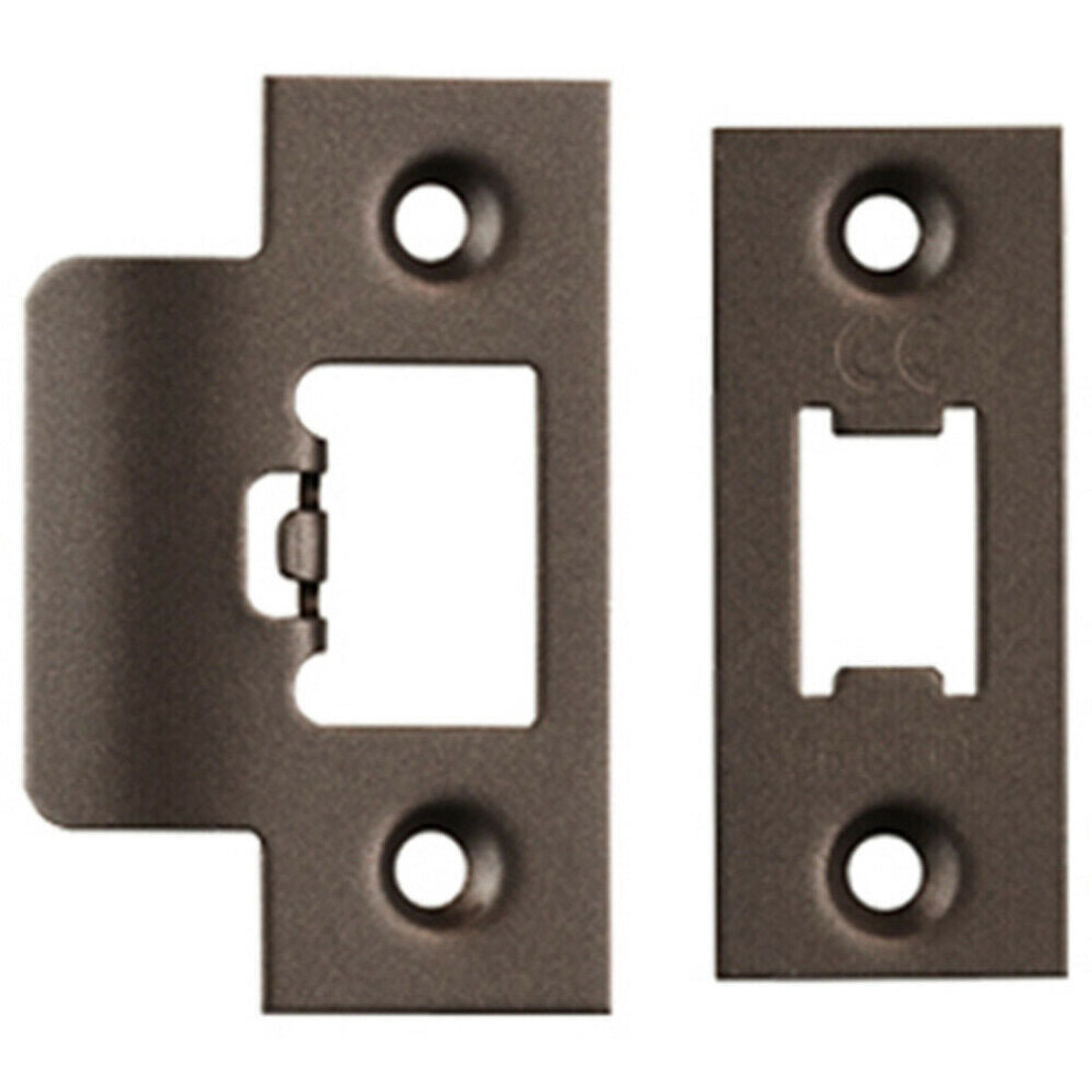 Forend Strike & Fixing Pack Suitable For Tubular Latch Matt Bronze 5056492568790