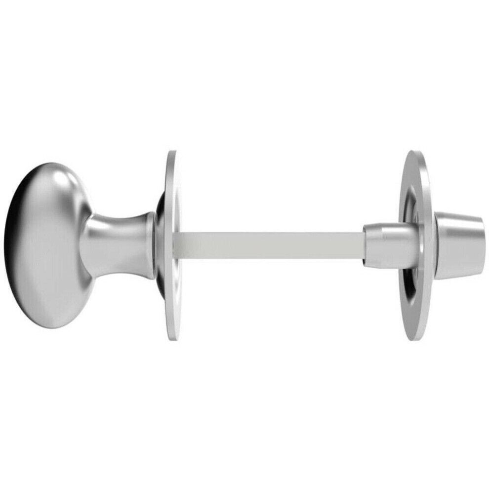 Oval Thumbturn Lock With Coin Release Handle 32 70Mm Spindle Satin Chrome 5056492570403