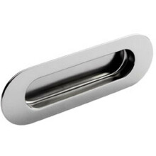 Low Profile Recessed Flush Pull 120x41mm, 13mm Depth, Bright Stainless Steel (Recessed-Flush-Door-Drawer-Pull-Handle-Inset)