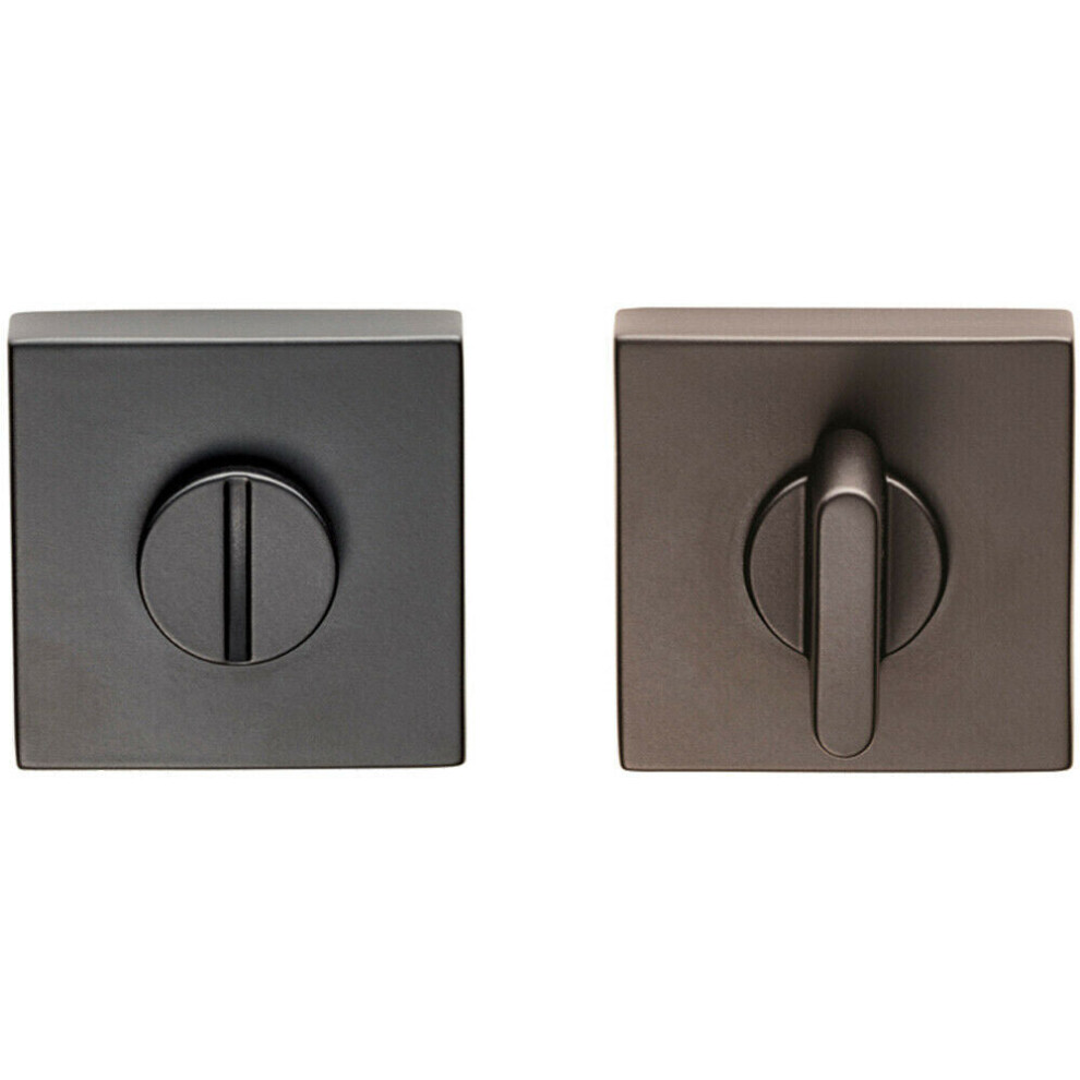 Thumbturn Lock And Release Handle Concealed Fix Square Rose Black Finish