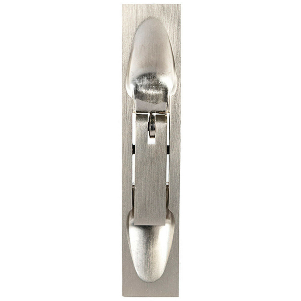 Lever Action Flush Door Bolt with Flat Keep Plate 254 x 20mm Satin Nickel