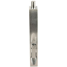Lever Action Flush Door Bolt with Flat Keep Plate 152 x 20mm Satin Chrome