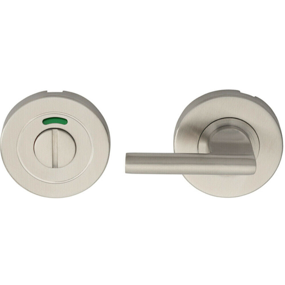 Loops Disabled Turn Lock And Release Handle With Indicator Satin Stainless Steel