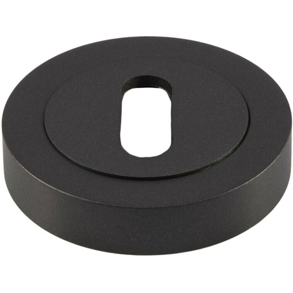 50Mm Lock Profile Round Escutcheon Concealed Fix Matt Bronze Keyhole Cover 5056492568653