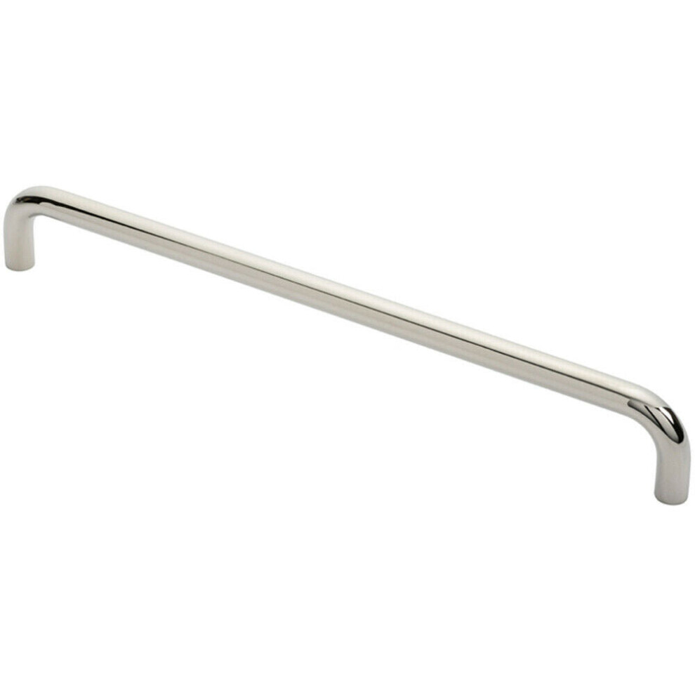 Loops Round D Bar Pull Handle 469 X 19Mm 450Mm Fixing Centres Bright Steel