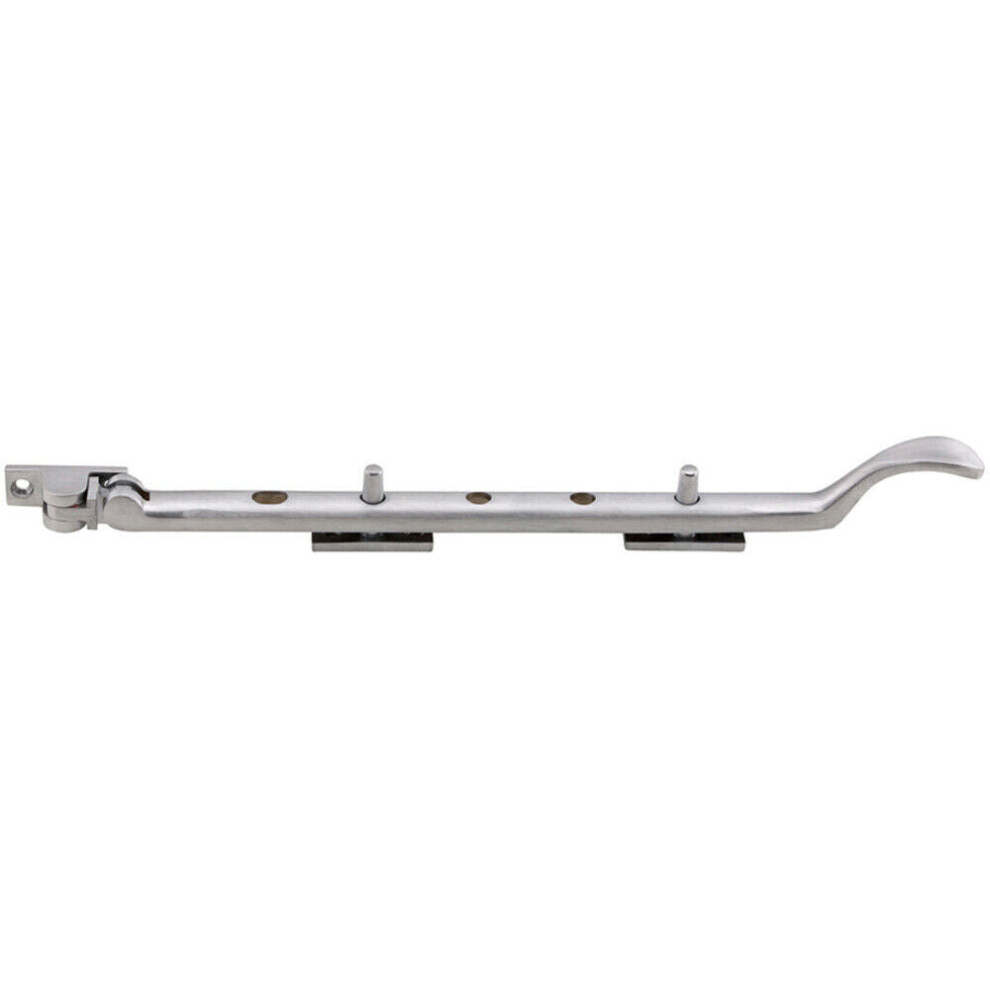Victorian Casement Window Stay 210Mm Length 2 Pins Included Satin Chrome 5056492574708