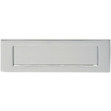 Inward Opening Letterbox Plate 242mm Fixing Centres 278 x 95mm Polished Chrome