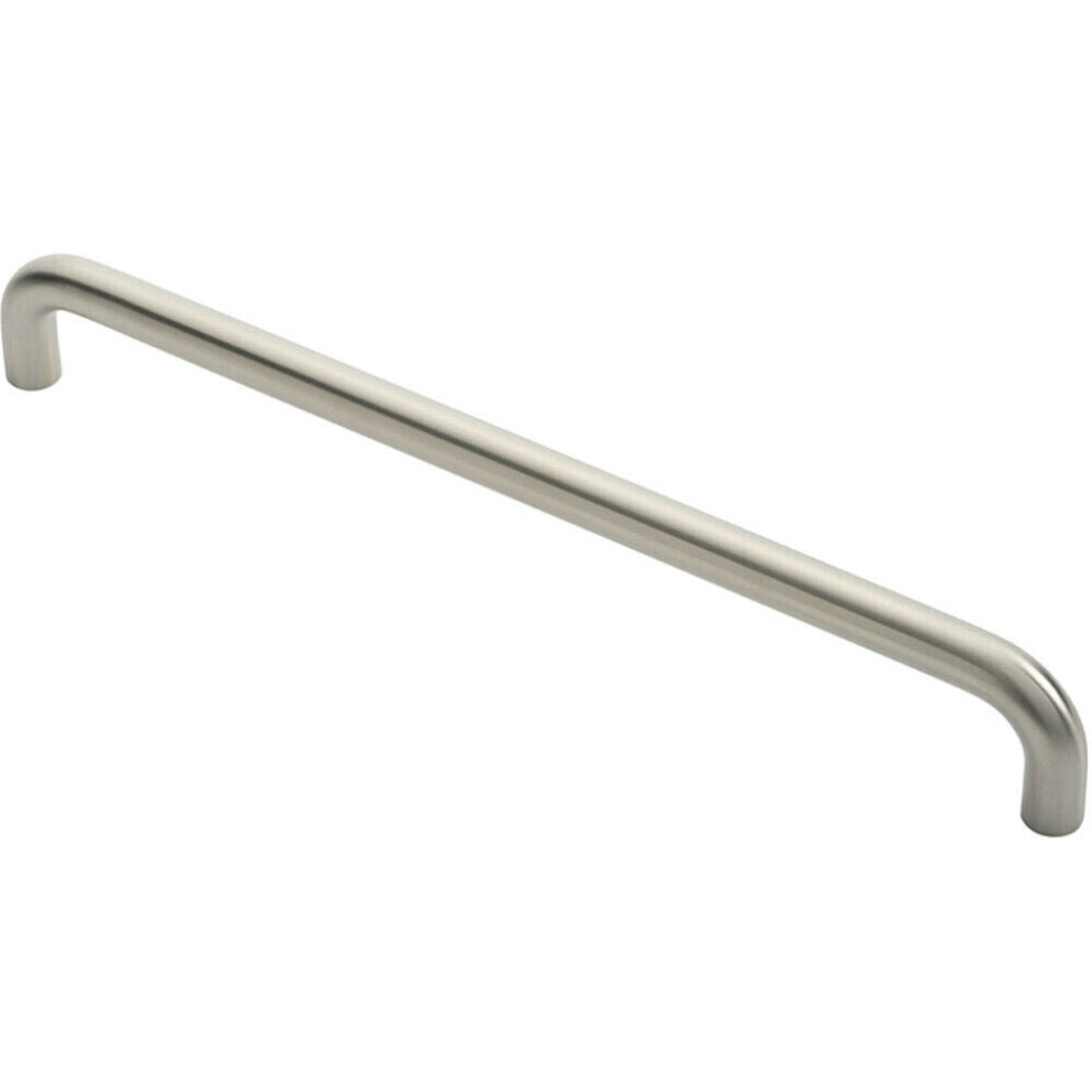 Round D Bar Pull Handle 22Mm Dia 450Mm Fixing Centres Satin Stainless Steel 5056492570496