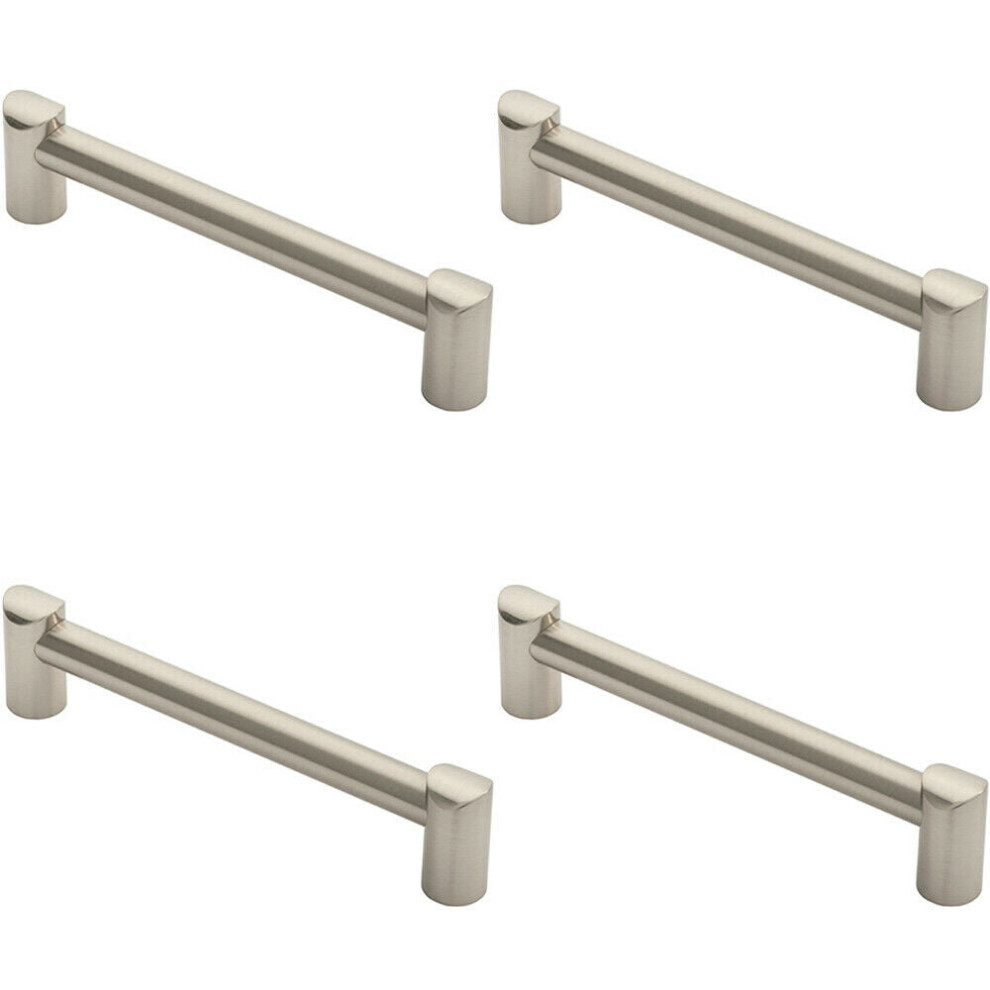 Loops 4X Round Tube Pull Handle 180 X 16Mm 160Mm Fixing Centres Satin Nickel