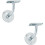 Loops 2x Heavyweight Handrail Bannister Bracket 80mm Projection Satin Chrome 1