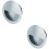 Loops 2x Circular Low Profile Recessed Flush Pull 90mm Diameter Satin Stainless Steel 1