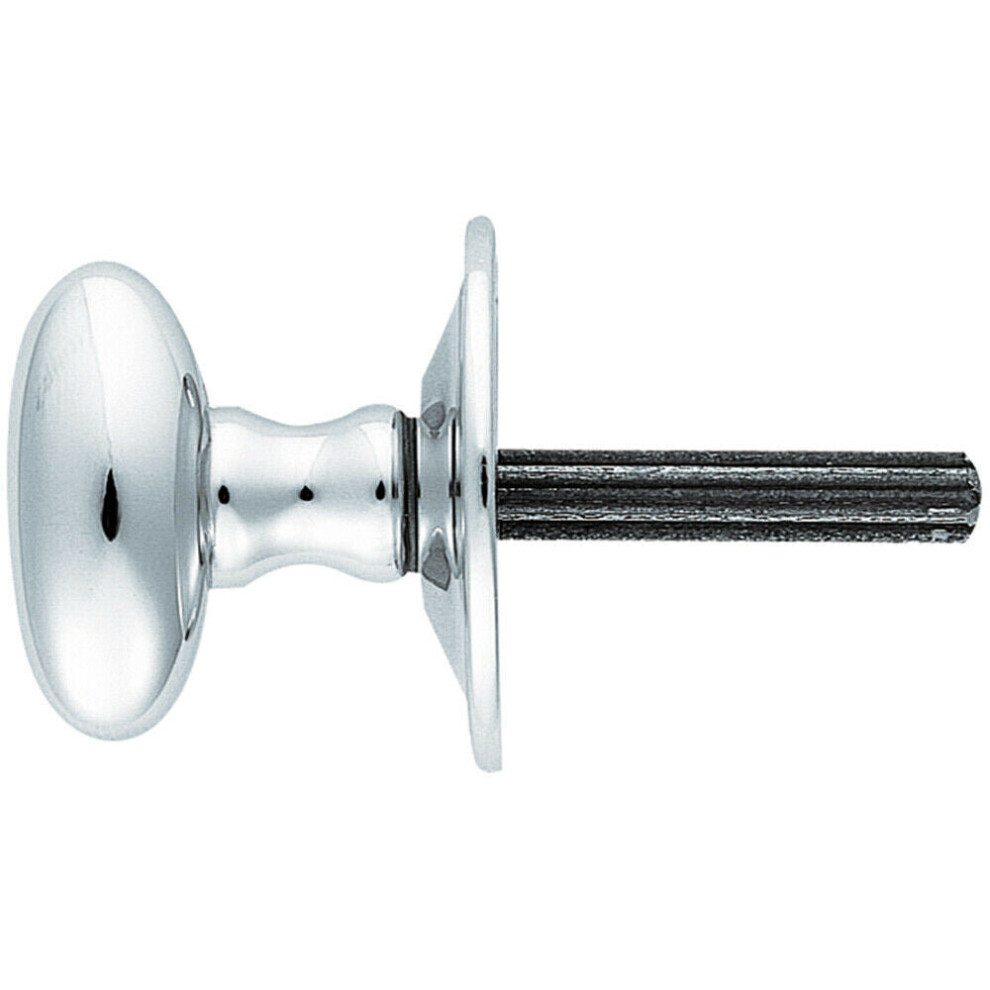 Loops Oval Rack Bolt Thumbturn Lock Steel Spline Spindle 36Mm Rose Polished Chrome