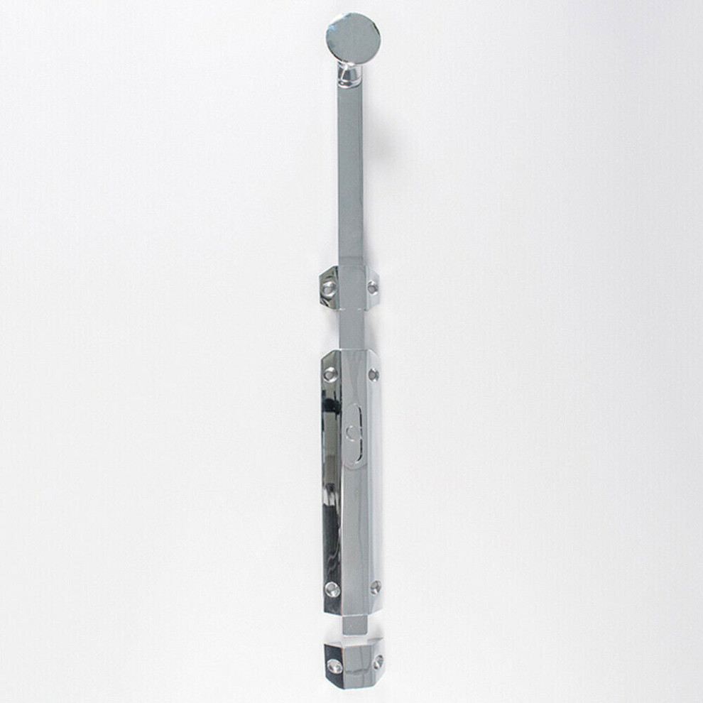 Extended Surface Mounted Flat Door Bolt Lock 355 X 36Mm Polished Chrome 5056492579123